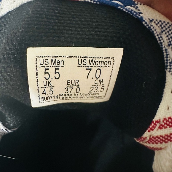 Vans unisex Plaid Sneakers - Red and Blue - Picture 5 of 7